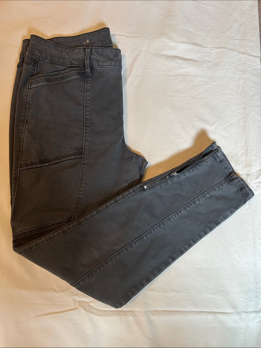 White House Black Market Women's Charcoal Ankle Jeans